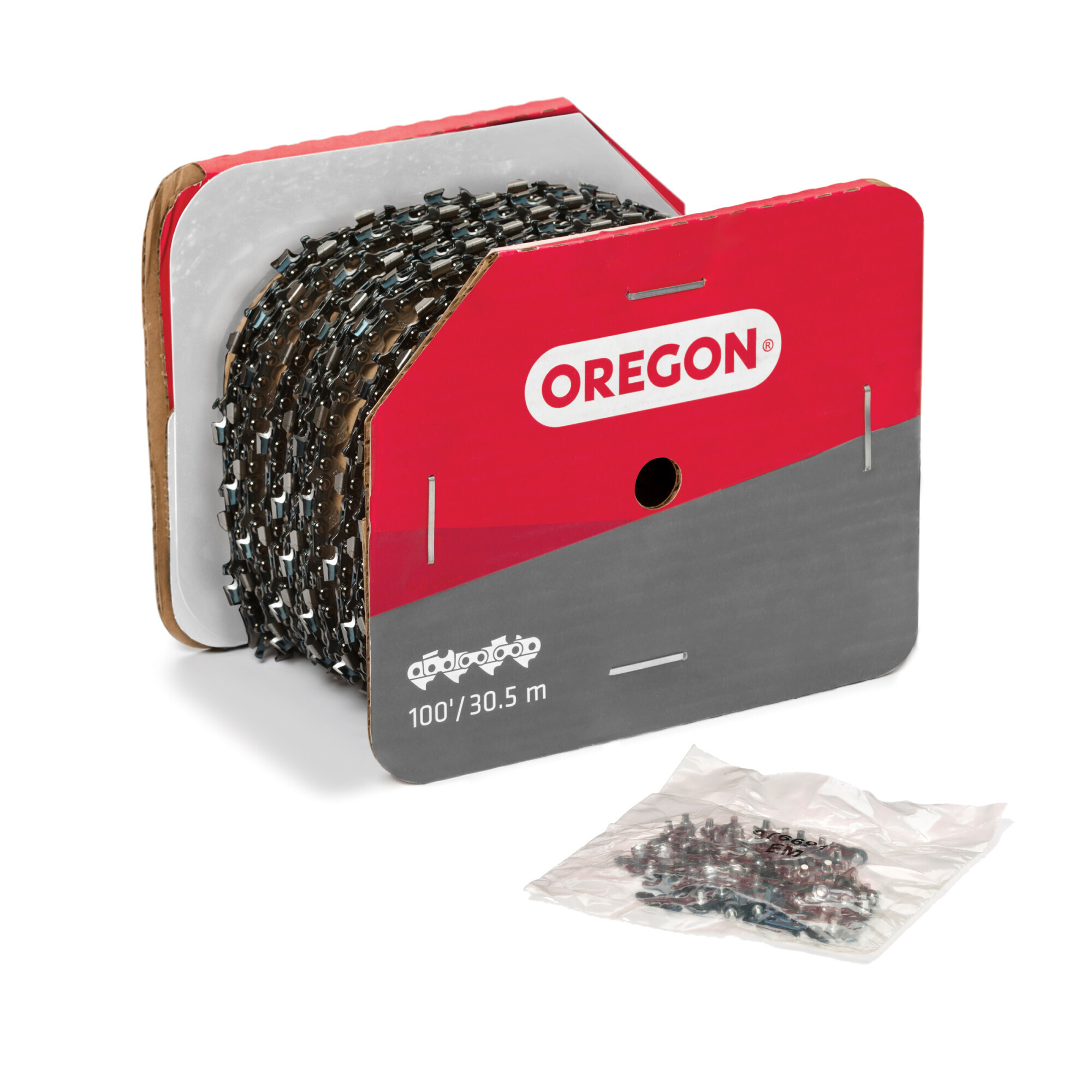 Oregon, AdvanceCut Chainsaw Chain, Length 100 ft, Chain Pitch 3/8 in, Model# 90PX100U